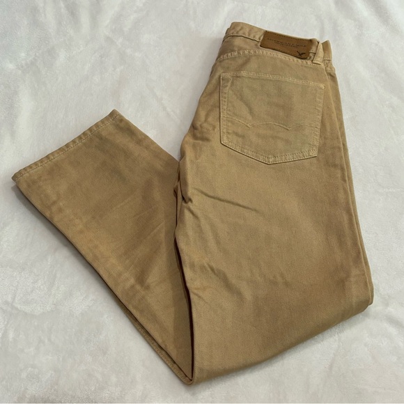 AMERICAN EAGLE OUTFITTERS Men’s Light Brown / Tan Straight Leg Jeans -size 28/30 - Picture 1 of 6